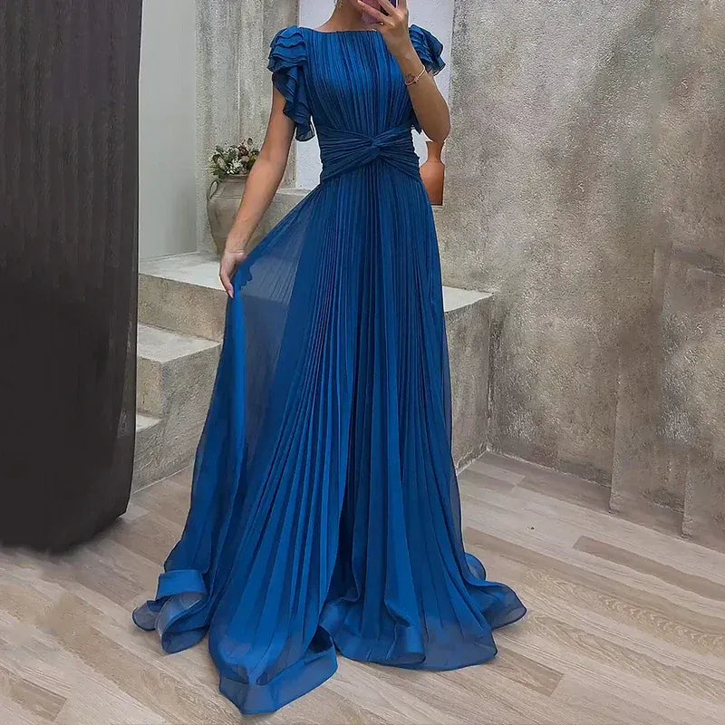 Vestido Plisado de Gala Abril | Elegancia Atemporal