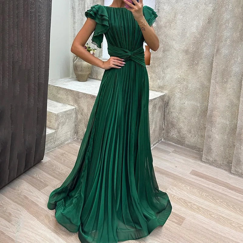 Vestido Plisado de Gala Abril | Elegancia Atemporal