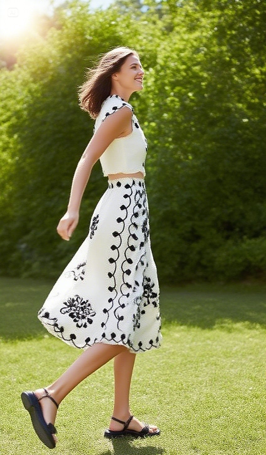 Camilla – Conjunto de top y falda