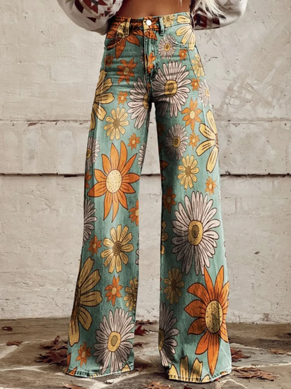 Flower Power | Pantalón flare de edición limitada