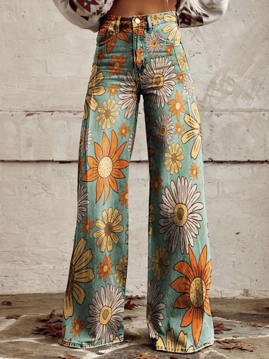 Flower Power | Pantalón flare de edición limitada
