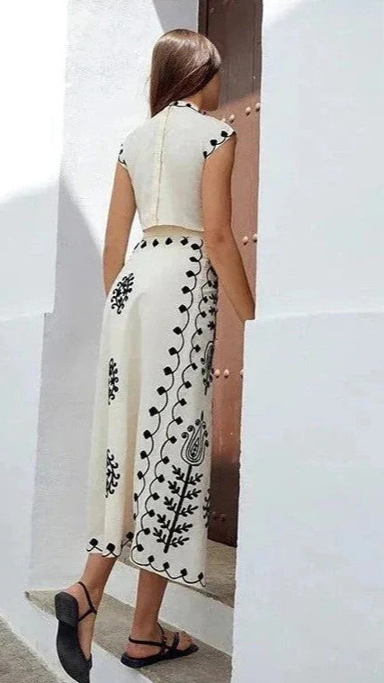 Camilla – Conjunto de top y falda