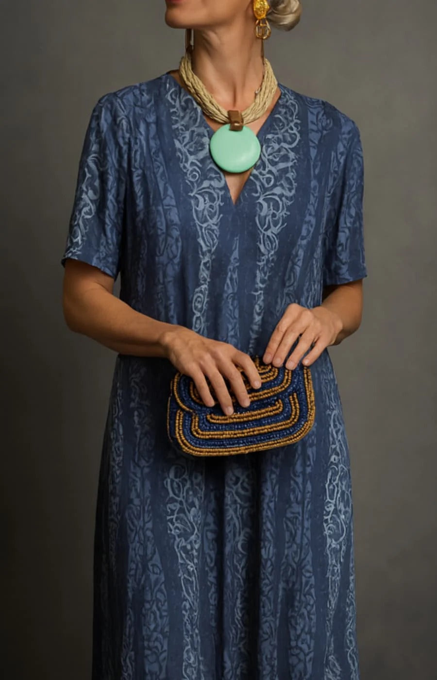 Juana – Vestido de seda fría y manga corta