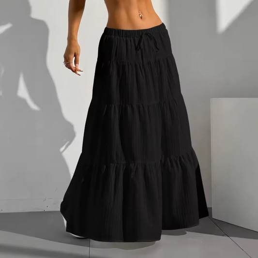 Lyra | Falda Larga Plisada con Estilo Boho