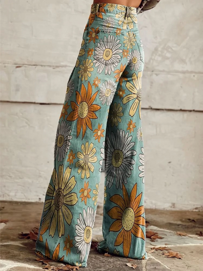 Flower Power | Pantalón flare de edición limitada