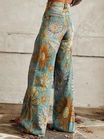 Flower Power | Pantalón flare de edición limitada