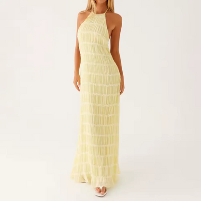 Elysia | Vestido Halter de Verano en Blanco Etéreo