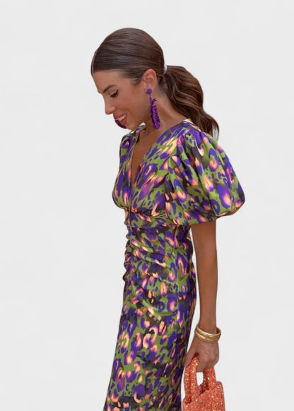 Lily – Vestido Fuego Tropical