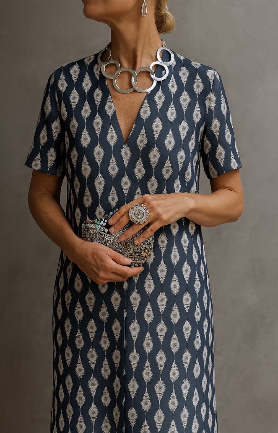Juana – Vestido de seda fría y manga corta