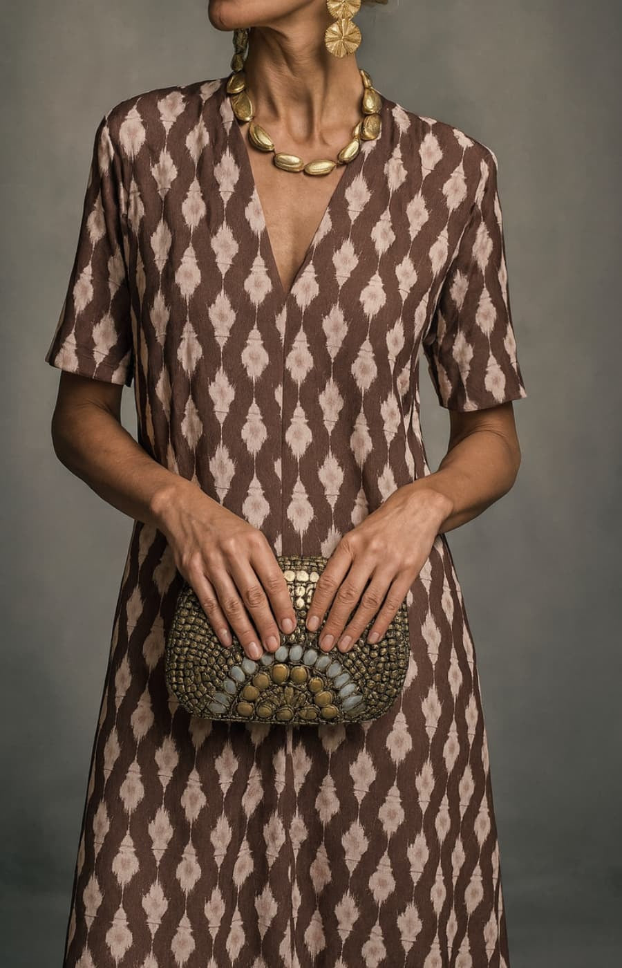 Juana – Vestido de seda fría y manga corta