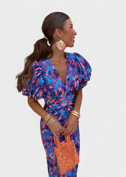 Lily – Vestido Fuego Tropical