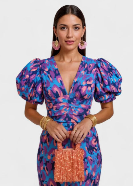 Lily – Vestido Fuego Tropical