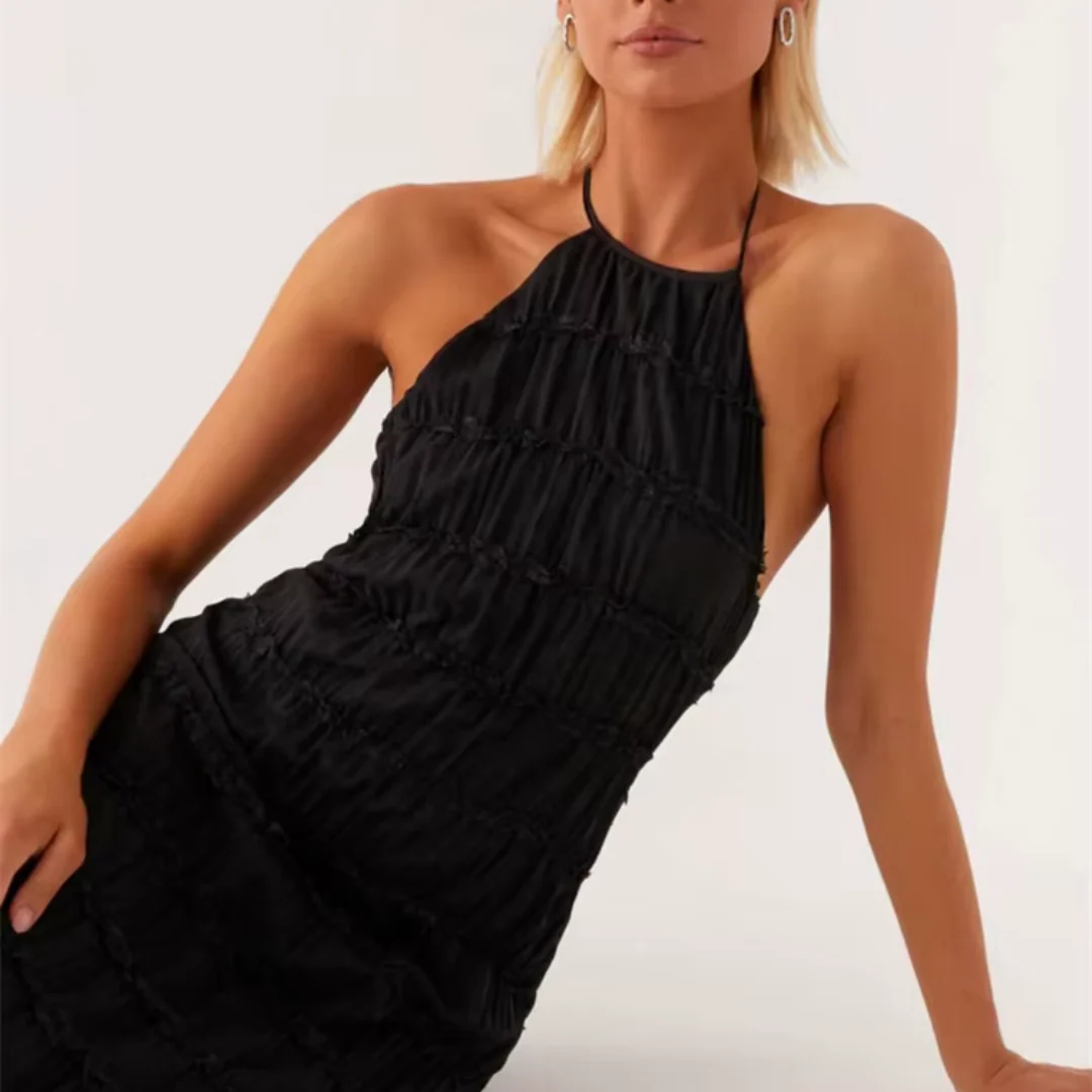 Elysia | Vestido Halter de Verano en Blanco Etéreo