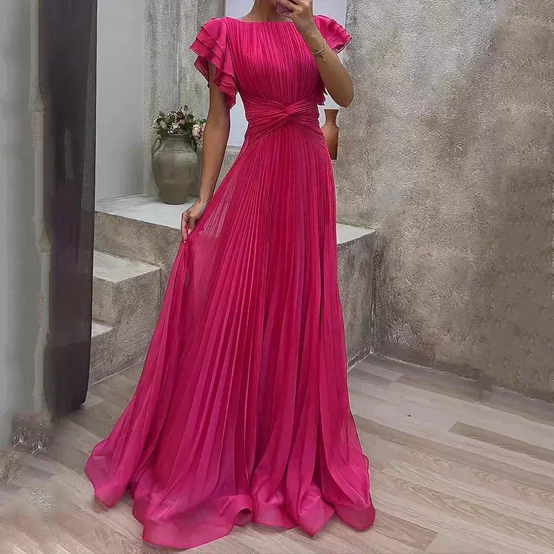 Vestido Plisado de Gala Abril | Elegancia Atemporal